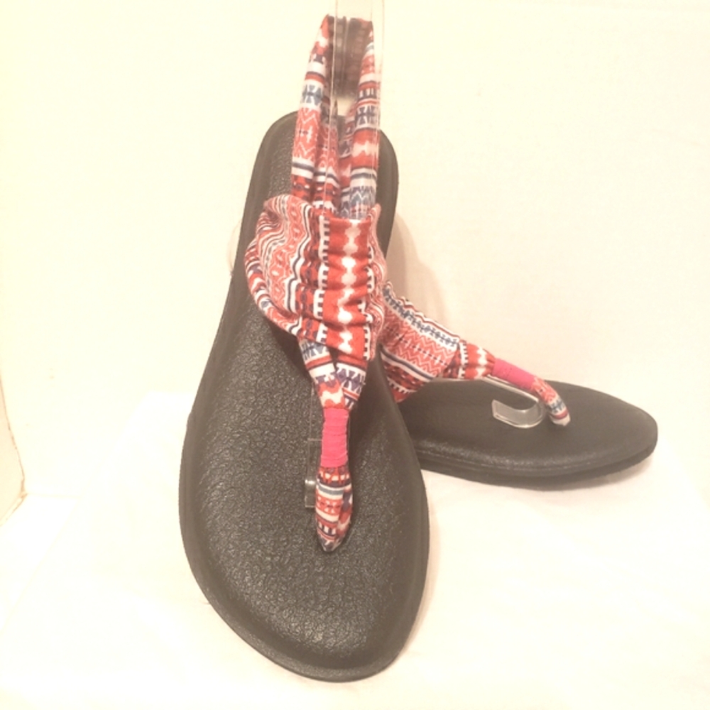 Sanuk Size 9 Multi Trible Print Yoga Sling 2 Sandals
